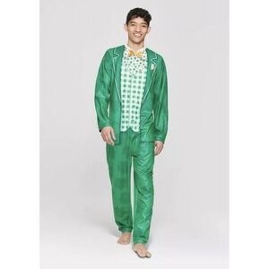 Briefly Stated Irish Leprechaun Shamrock Union Suit Men's Size Medium Costume